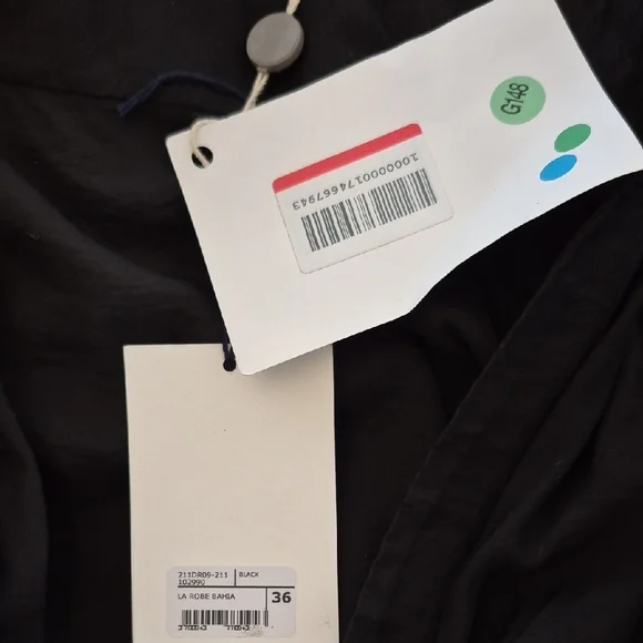 Women’s Black Ruched Tie-Front Dress - Picture 4 of 5